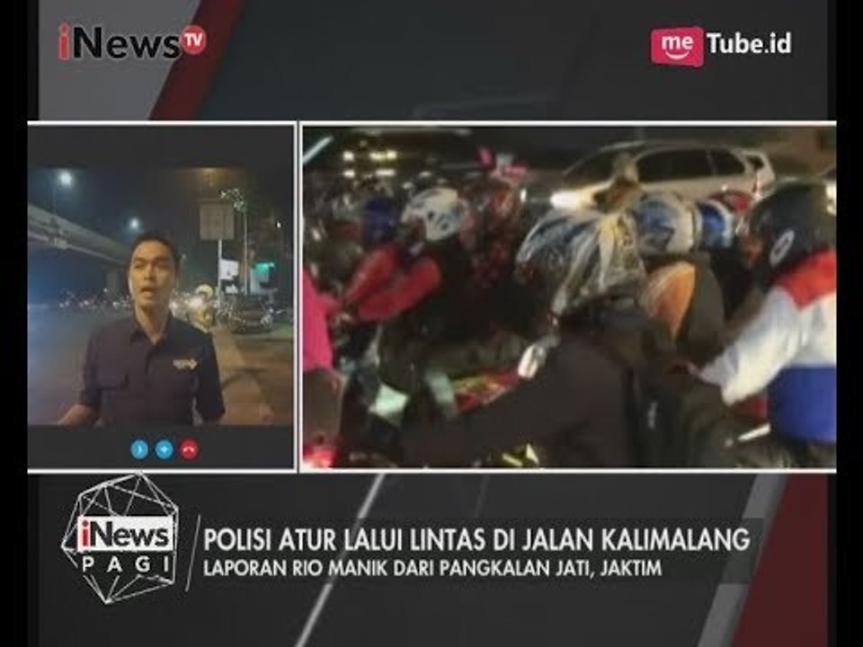 Pemudik Sepeda Motor Mulai Penuhi Jalur Kalimalang Hingga Bekasi - iNews Pagi 21/06