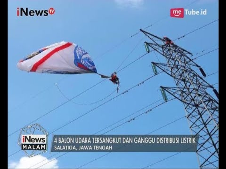 Sebuah Balon Udara yang Dilepas Warga Tersangkut Dikabel PLN - iNews Malam 27/06