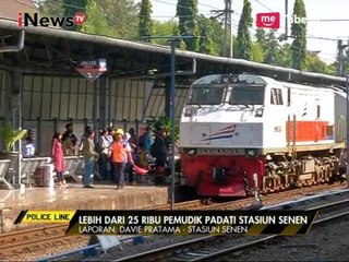 Situasi Terkini dari Stasiun Senen yang Masih Dipenuhi Pemudik - Police Line 29/06