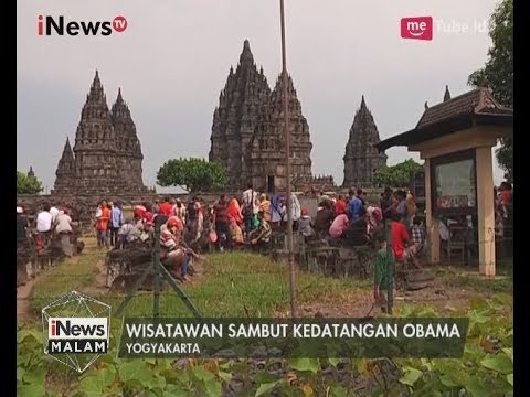 Para Wisatawan Sambut Kedatangan Obama di Candi Prambanan - iNews Malam 29/06