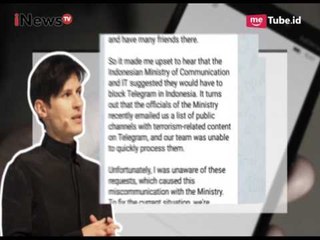 Pendiri & Pembuat Telegram Kecewa Atas Pemblokiran di Indonesia - iNews Malam 16/07