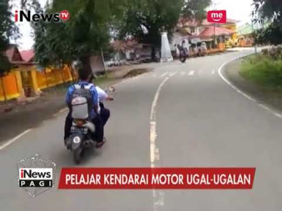 Video Amatir, Aksi Mengendarai Motor Secara Ugal - ugalan Oleh Para ABG - iNews Pagi 03/08