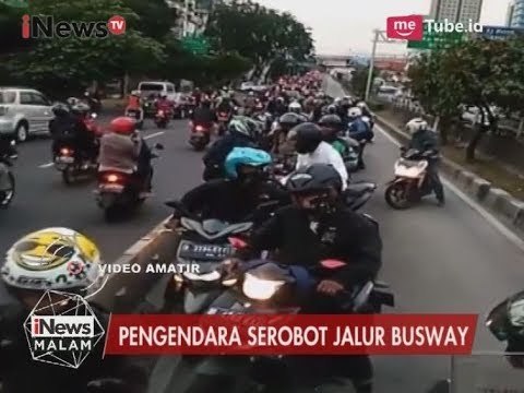 Contoh Buruk, Sejumlah Pengendara Nekat Masuk Jalur Busway Untuk Melawan Arah - iNews Malam 03/08