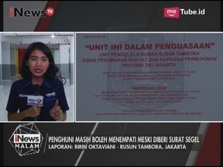 Download Video: Menunggak Lebih dari 6 Bulan, 261 Unit di Rusun Tambora Disegel - iNews Malam 15/08