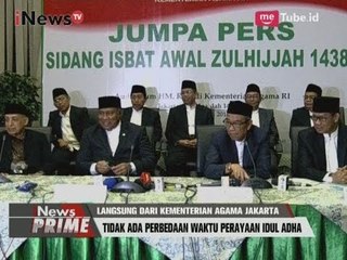 Download Video: Konpers Sidang Isbat Kementrian Agama Terkait Penetapan Idul Adha 1438 H - iNews Prime 22/08