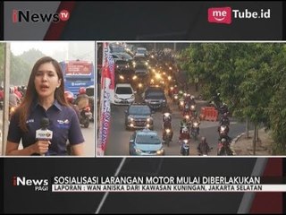 Download Video: Situasi Arus Lalu Lintas di Kuningan Terkait Pelarangan Melintas Bagi Pemotor - iNews Pagi 23/08