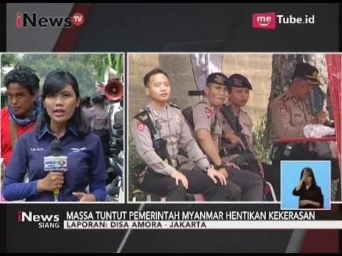 2 Kelompok Massa Telah Memulai Aksi Unjuk Rasa di Depan Kedutaan Besar Myanmar - iNews Siang 05/09