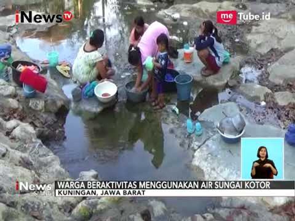Ironis!! Wabah Kekeringan, Warga Kuningan Gunakan Air Sungai Kotor Untuk Mandi - iNews Siang 13/09