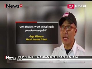 PT Pindad Membenarkan Pemesanan 500 Pucuk Senjata Oleh BIN - iNews Malam 25/09