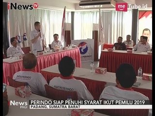 Partai Perindo Terus Memantapkan Kesiapan Untuk Verifikasi Dari KPU - iNews Pagi 26/09