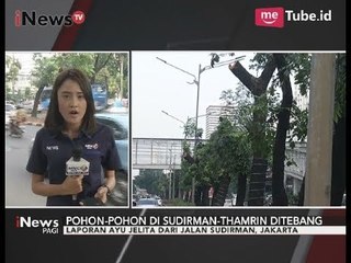 Скачать видео: Untuk Pelebaran Trotoar, Petugas Menebang Pohon-pohon di Jalan Soedirman - iNews Pagi 06/10