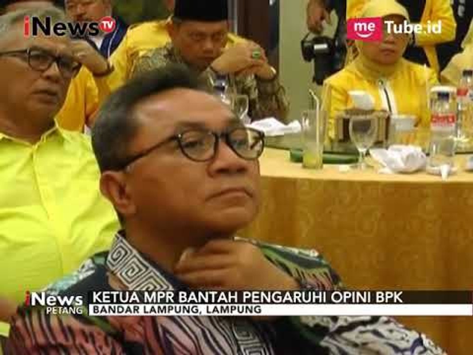 Ketua MPR Zulkifli Hasan Bantah Pengaruhi Opini BPK - iNews Petang 08/10