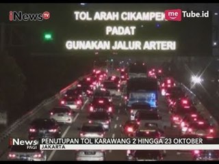 Kemacetan Parah Akibat Ditutupnya Sementara Gerbang Tol Karawang Barat 2 - iNews Pagi 21/10