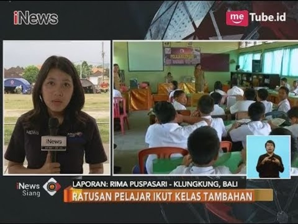 Gunung Agung Erupsi, Para Siswa Ini Tetap Ujian di Pengungsian - iNews Siang 04/12