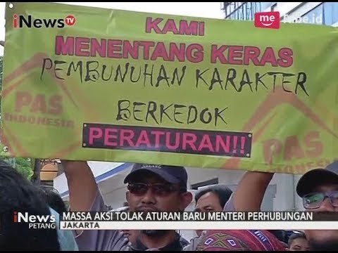 Pengemudi Taksi Online Demo Tolak Aturan Baru Transportasi Online - iNews Petang 25/10