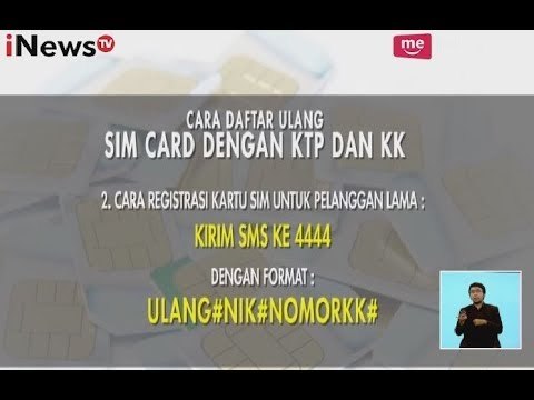 Masa Pendaftaran Ulang Kartu Sim HP Dimulai 31 Oktober Sampai 28 Februari 2018 - iNews Siang 31/10