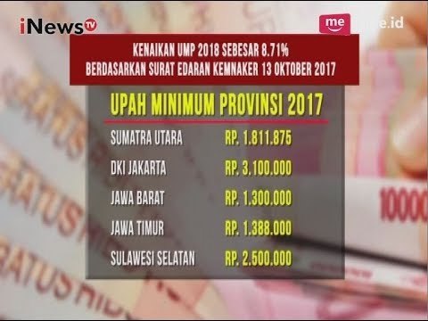 Berikut Rencana Kenaikan UMP 2018 di Beberapa Provinsi di Indonesia - iNews Malam 01/11