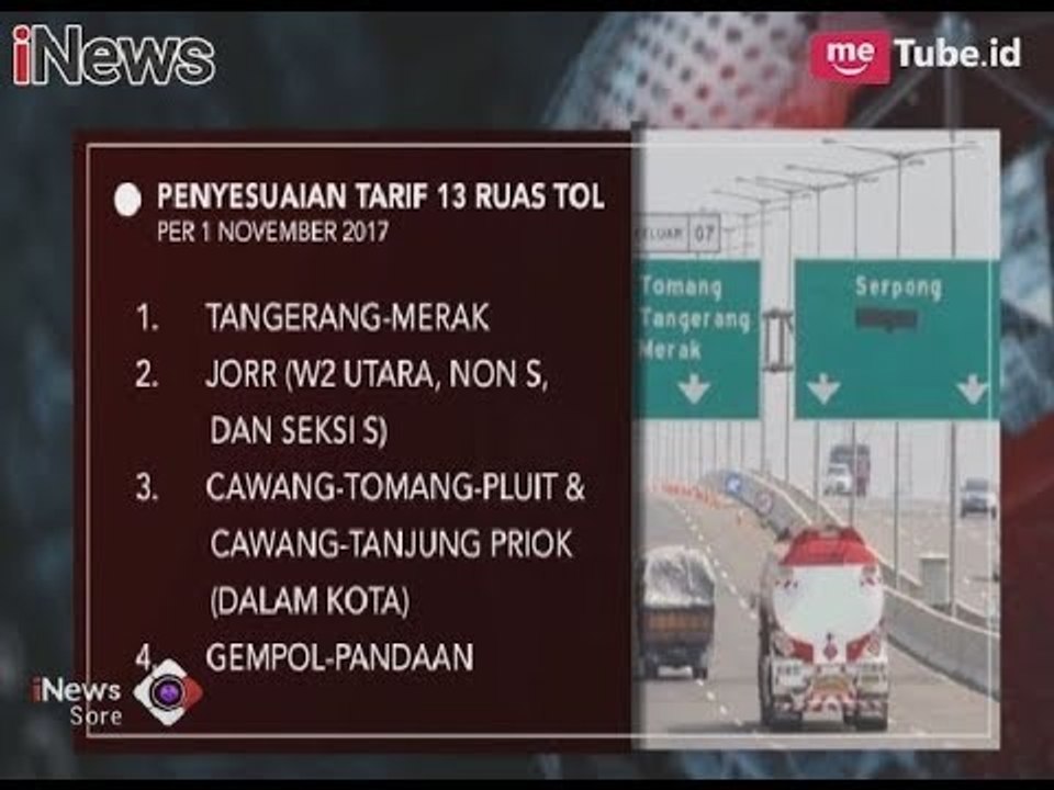 Sekitar 13 Ruas Tol Akan Mengalami Penyesuaian Tarif - iNews Sore 07/11