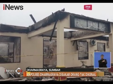 3 Orang Tidak Dikenal Membakar Mapolres Dharmasraya, Sumbar - iNews Siang 12/11