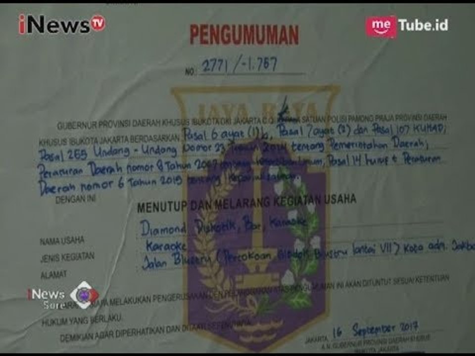 Gubernur DKI Jakarta Anies Baswedan Memerintahkan untuk Menutup Diskotek Diamond - iNews Sore 14/11