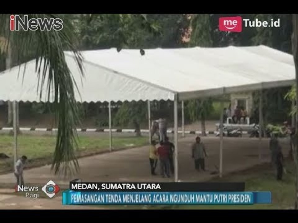Jelang Acara Ngunduh Mantu Kahiyang, Pemasangan Tenda Sudah Masuk Tahap Dekorasi - iNews Pagi 19/11