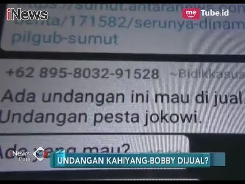 [Heboh] Undangan Resepsi Kahiyang-Bobby Dijual Seharga 400 Ribu Rupiah - iNews Pagi 23/11