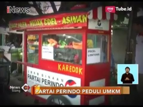 Jualan Makin Ramai, Suka Cita Pedagang Dapat Gerobak Partai Perindo - iNews Siang 27/11
