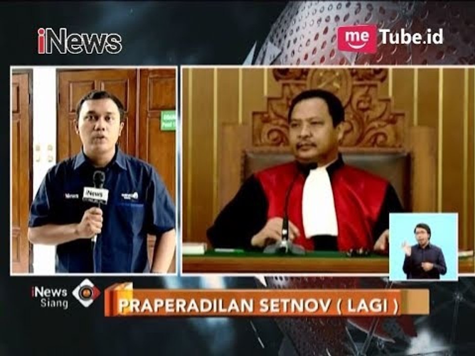 Bangku Pihak KPK Kosong, Hakim Kusno Tunda Sidang Praperadilan Setnov Jilid II - iNews Siang 30/11