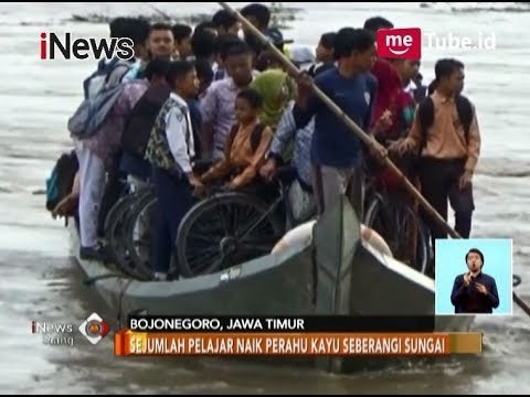 Perjuangan Siswa Bojonegoro Berangkat Sekolah Naik Perahu - iNews Siang 30/11
