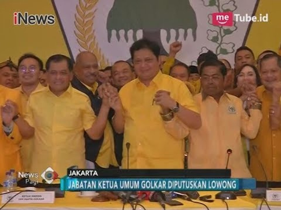 Hasil Rapat Pleno: Airlangga Hartarto Jabat Ketua Umum Partai Golkar - iNews Pagi 14/12