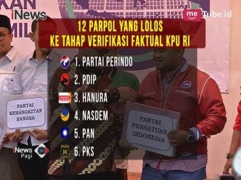 KPU: 12 Parpol Lolos ke Tahap Verifikasi Faktual - iNews Pagi 15/12