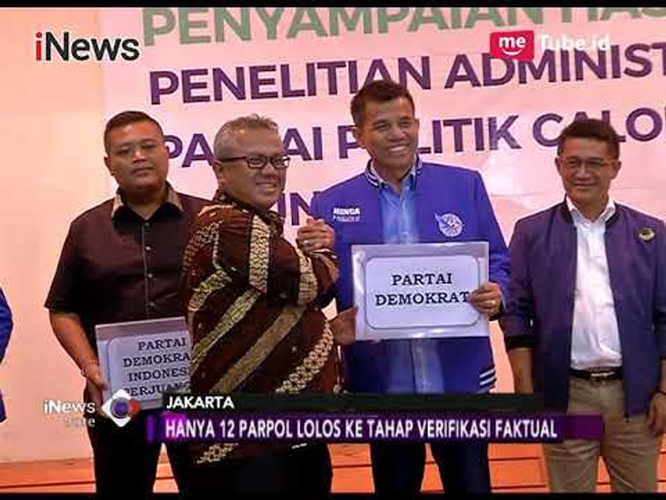 KPU RI Pastikan 12 Parpol Lolos ke Verifikasi Faktual, 2 Diantaranya Partai Baru - iNews Sore 15/12