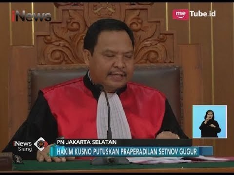 Pernyataan Hakim Tunggal yang Memutuskan Sidang Praperadilan Setnov Gugur - iNews Siang 14/12