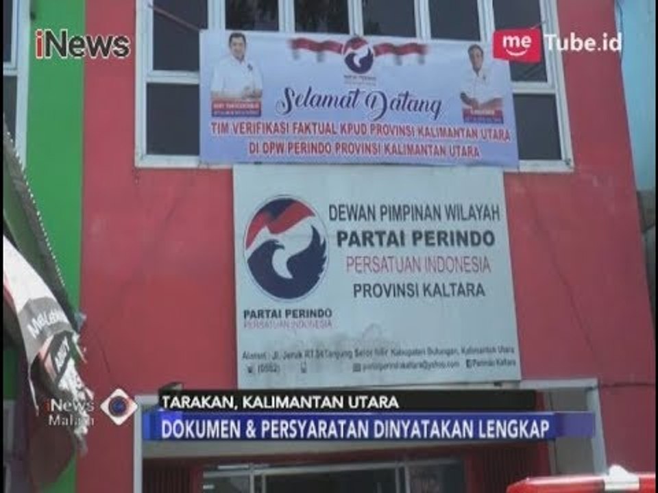 Berkas & Persyaratan DPW Perindo Dinyatakan Lengkap Oleh Tim Verifikasi Faktual - iNews Malam 17/12