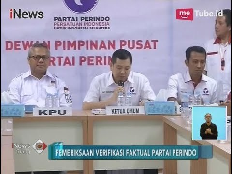 KPU Lakukan Verifikasi Faktual di Kantor Partai Perindo - iNews Siang 20/12