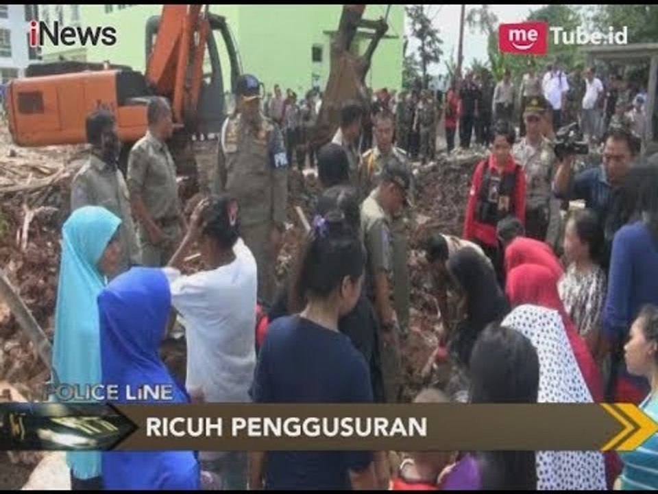 Ricuh Penggusuran!! Warga Terlibat Adu Mulut dan Lempari Alat Berat Dengan Batu - Police Line 27/12