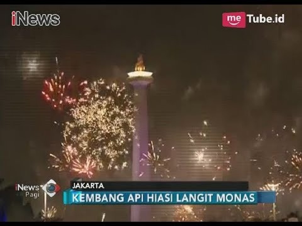 Sambut Tahun 2018, Indahnya Kembang Api di Langit Monas - iNews Pagi 01/01
