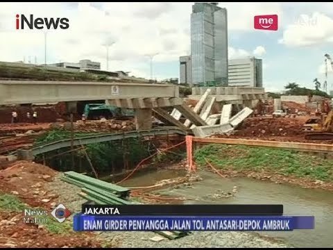 6 Buah Girder Roboh, Proyek Tol Antasari Depok Dihentikan Sementara - iNews Malam 03/01
