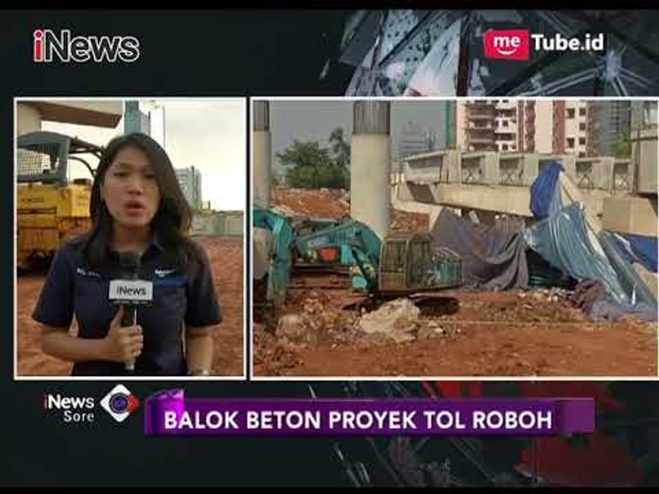 Robohnya 6 Balok Beton Tol Antasari yang Roboh Disebabkan Tersenggol Eskavator - iNews Sore 03/01