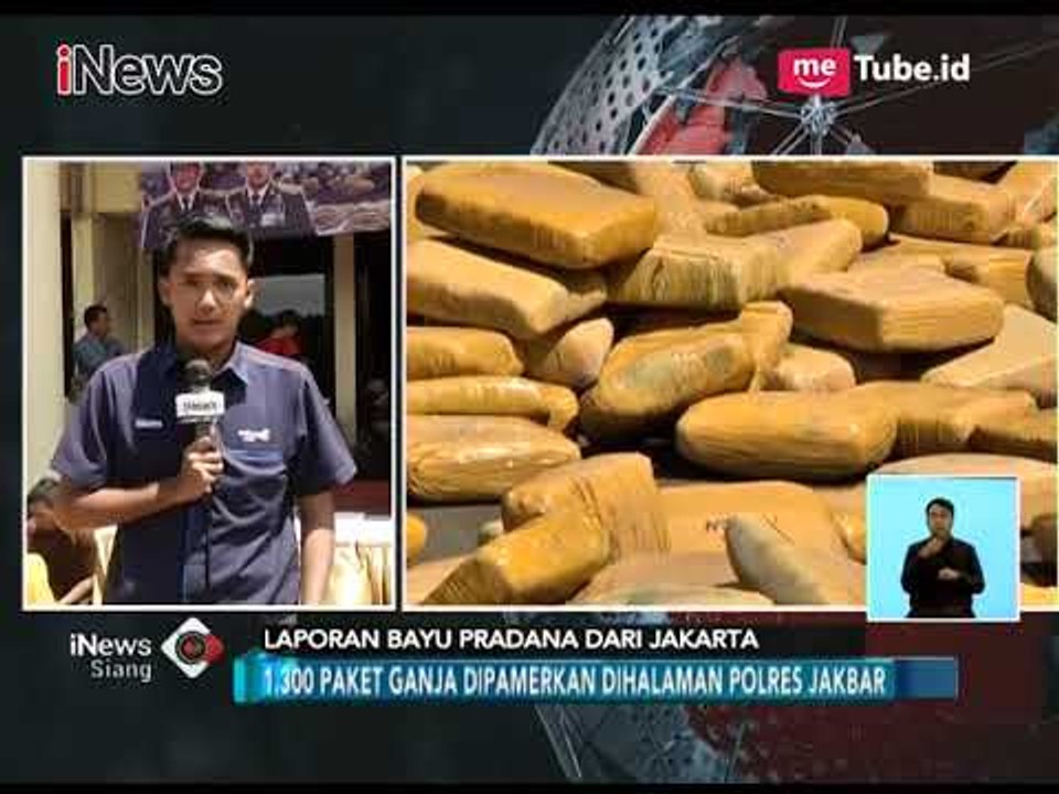 Pasca Penggerebekan, Polisi Rilis 1,3 Ton Ganja di Halaman Polres Jakbar - iNews Siang 04/01