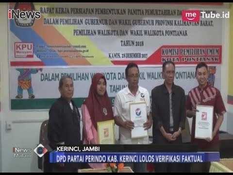 Lolos Verifikasi Faktual, Peluang Partai Perindo Ikut Pemilu 2019 Terbuka Lebar - iNews Malam 06/01
