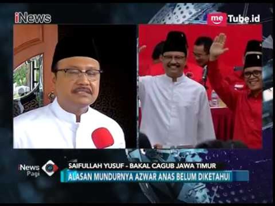 Tanggapan Saifullah Yusuf Terkait Mundurnya Azwar Anas sebagai Bacagub Jatim - iNews Pagi 06/01