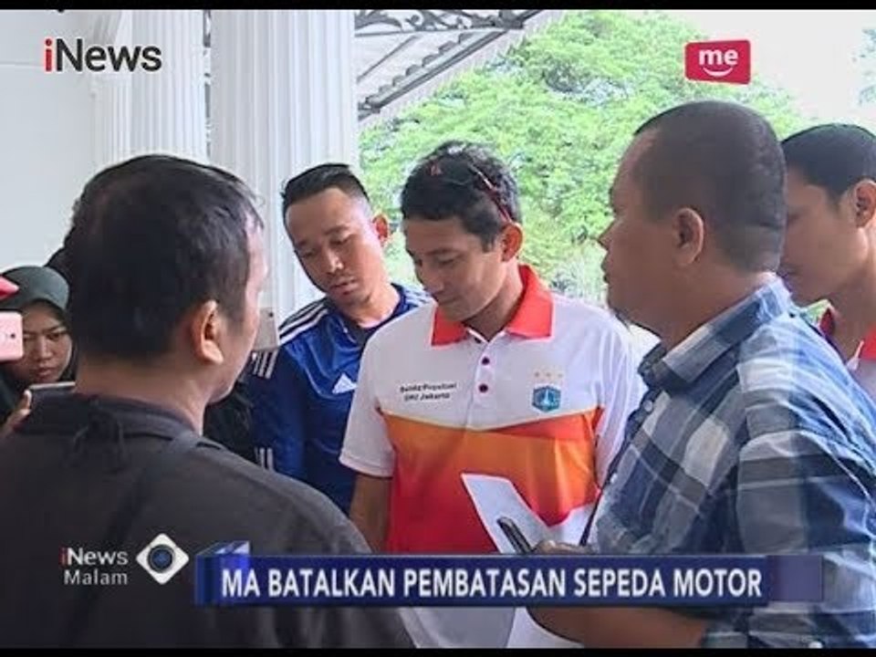 Pemprov DKI Sambut Baik Keputusan MA Batalkan Pembatasan Sepeda Motor - iNews Malam 08/01
