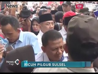 Ricuh!! Memaksa Masuk, Pendukung Nurdin-Sudirman Saling Dorong Dengan Petugas KPU - iNews Pagi 09/01