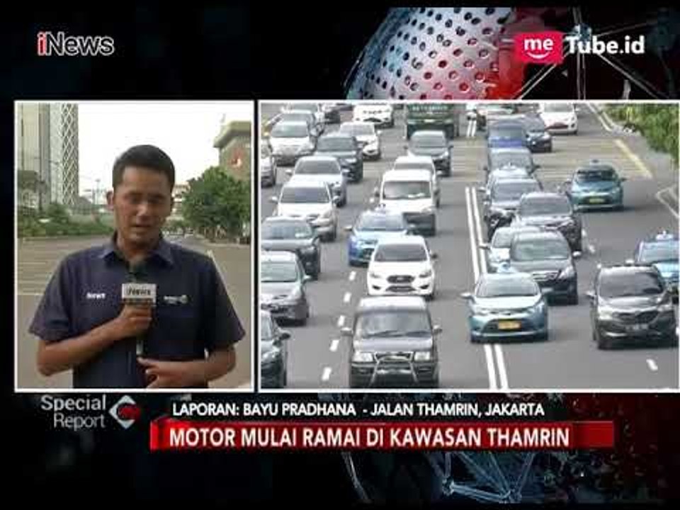 Kendaraan Motor Mulai Ramai Melintasi Jalan MH Thamrin - Special Report 12/01