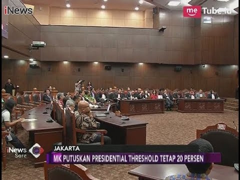 MK Tolak Uji Materi Ambang Batas Pencalonan Presiden - iNews Sore 11/01