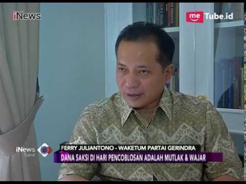 Waketum Gerindra Nilai Rp40 Miliyar Merupakan Bagian Kampanye Pilgub - iNews Sore 12/01