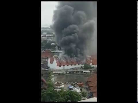 Beginilah Penampakan Dari Atas Saat Terbakarnya Situs Sejarah Museum Bahari
