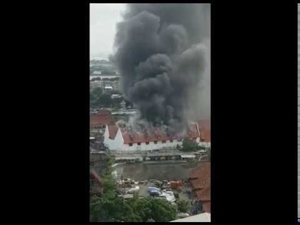 Beginilah Penampakan Dari Atas Saat Terbakarnya Situs Sejarah Museum Bahari