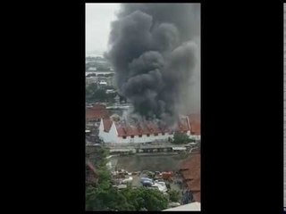 Beginilah Penampakan Dari Atas Saat Terbakarnya Situs Sejarah Museum Bahari
